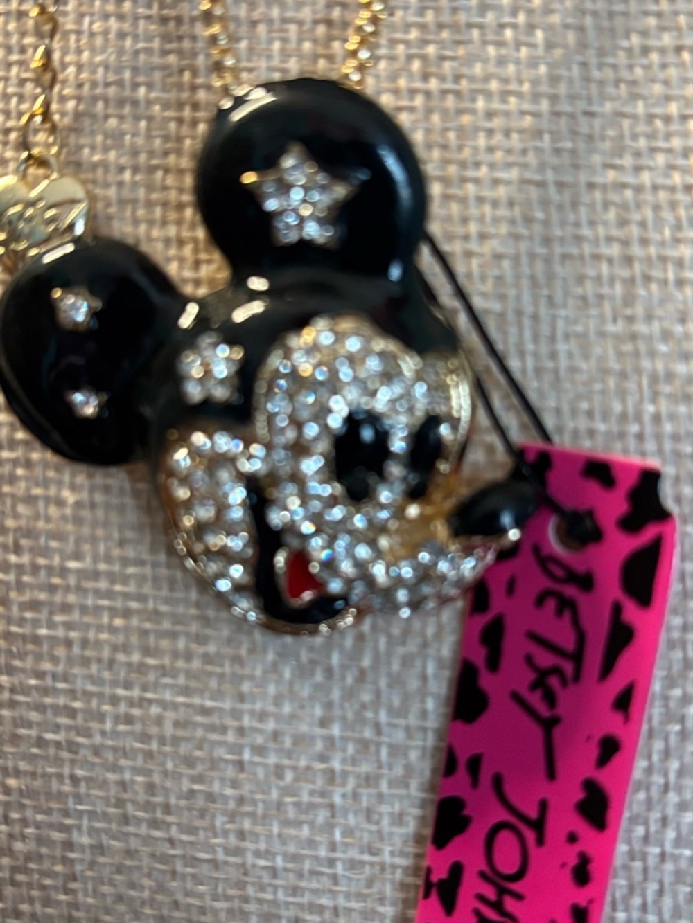 Betsey Johnson Mickey Head necklace NWT - Picture 2 of 4
